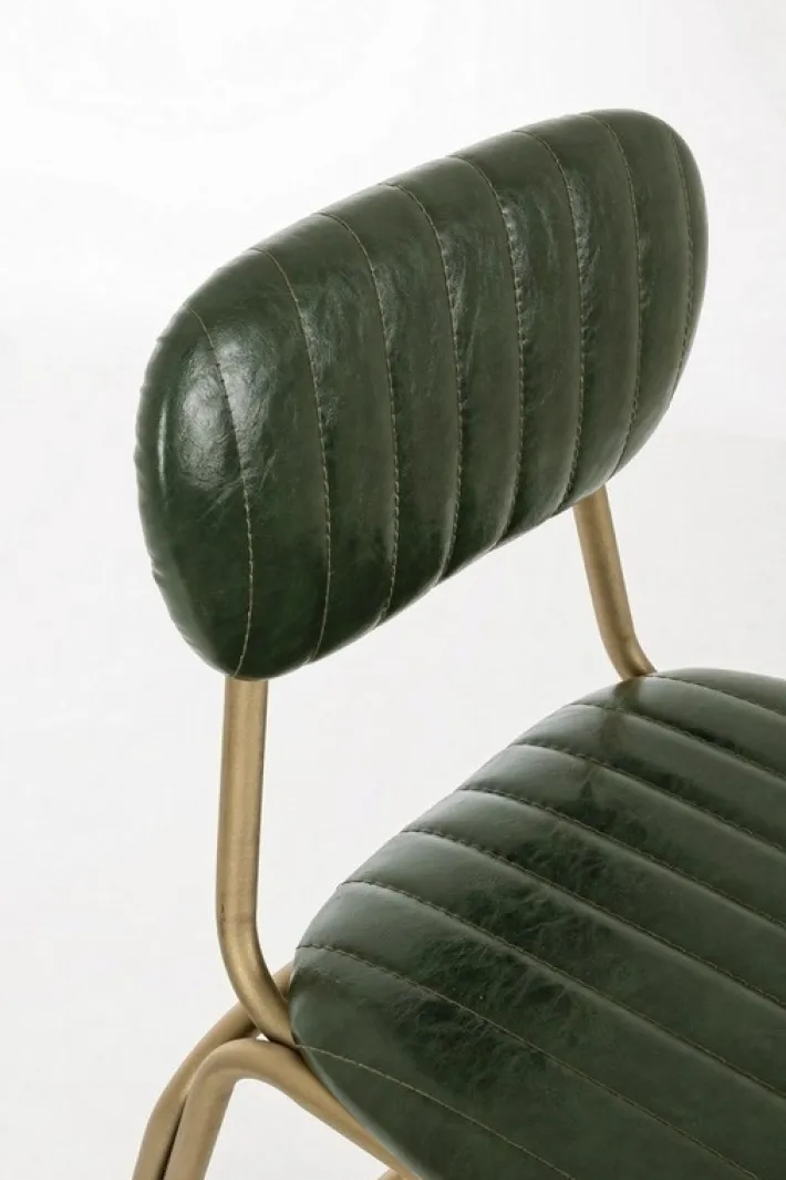 Bizzotto Sgabelli Bar>SGABELLO IN ECOPELLE VERDE SCURO - ADDY