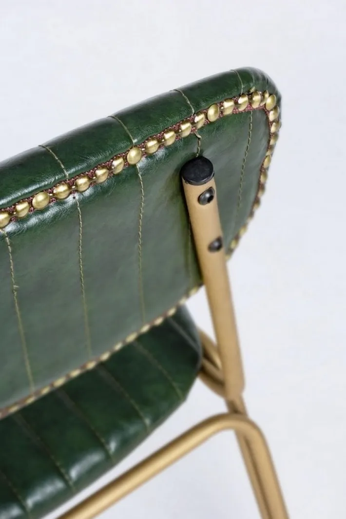 Bizzotto Sgabelli Bar>SGABELLO IN ECOPELLE VERDE SCURO - ADDY