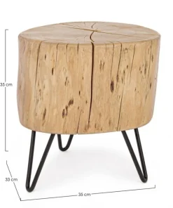 Bizzotto Sgabelli>SGABELLO IN LEGNO H35 - ARTUR
