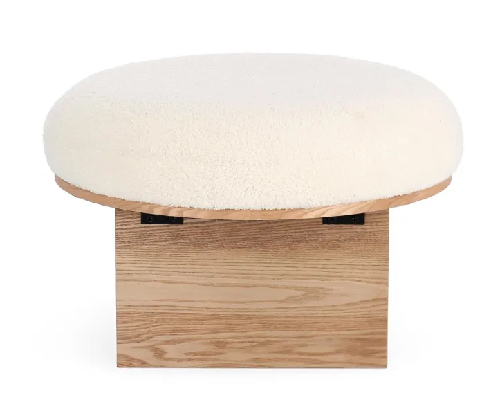 Bizzotto Pouf>SGABELLO IN TESSUTO NATURALE - ANNUSKA