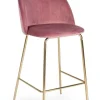 Bizzotto Sgabelli Bar>SGABELLO IN VELLUTO BLUSH - CARRY
