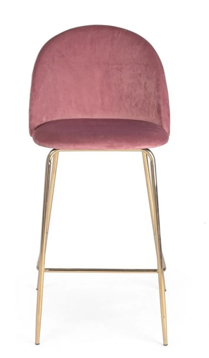 Bizzotto Sgabelli Bar>SGABELLO IN VELLUTO BLUSH - CARRY