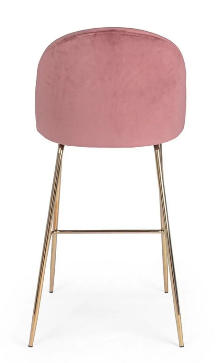 Bizzotto Sgabelli Bar>SGABELLO IN VELLUTO BLUSH - CARRY