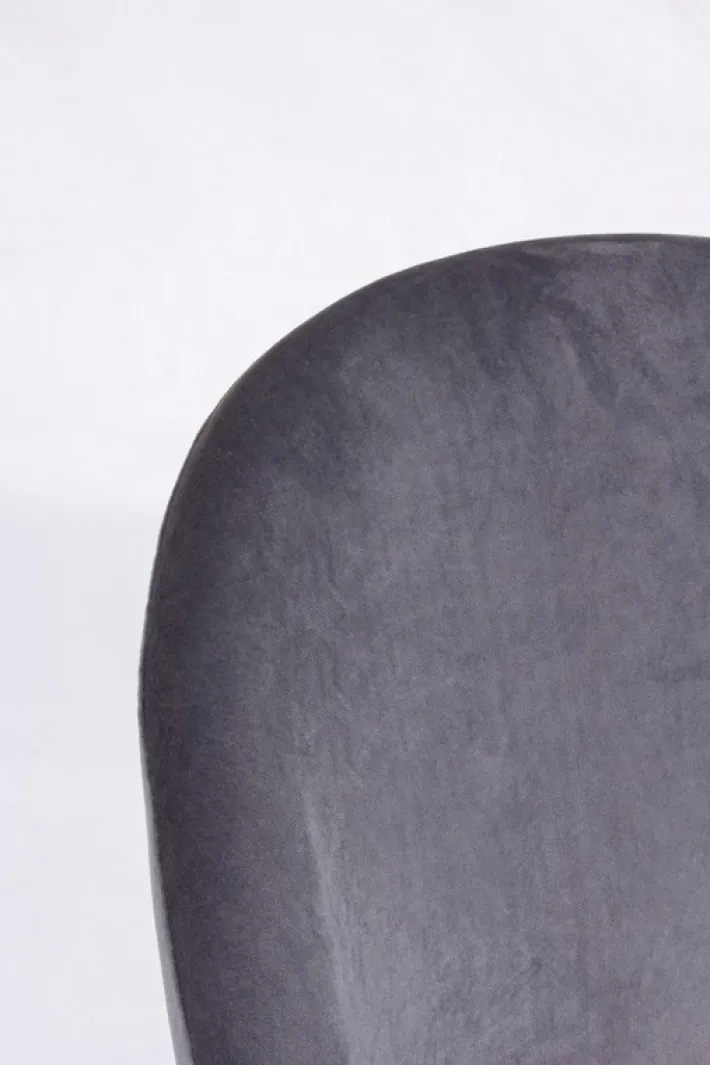 Bizzotto Sgabelli Bar>SGABELLO IN VELLUTO GRIGIO SCURO - CARRY