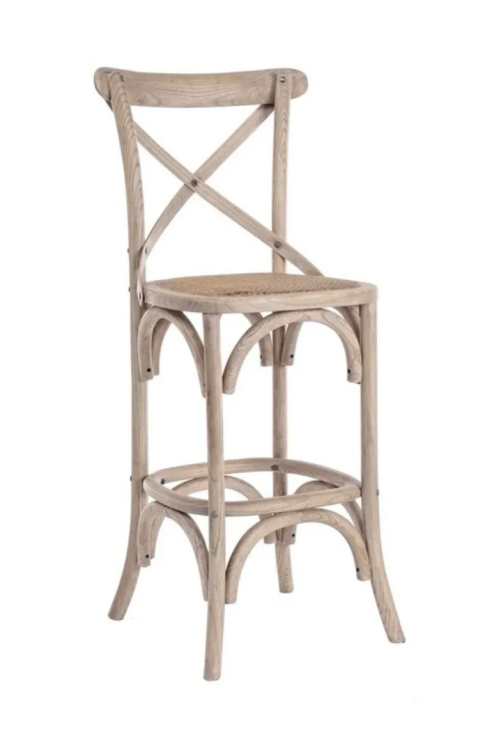 Bizzotto Sgabelli Bar>SGABELLOBAR IN LEGNO GRIGIO NATURALE - CROSS