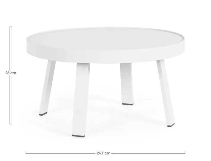 Bizzotto Tavolini>TAVOLINO D71 BIANCO QS20 - SPYRO