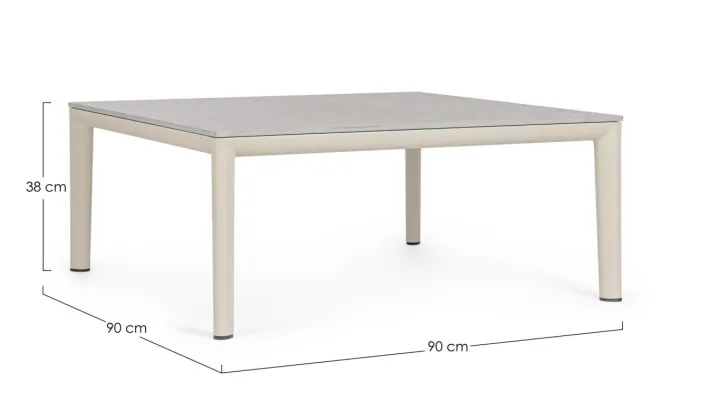 Bizzotto Tavolini>TAVOLINO GERALD 90X90 PELICAN