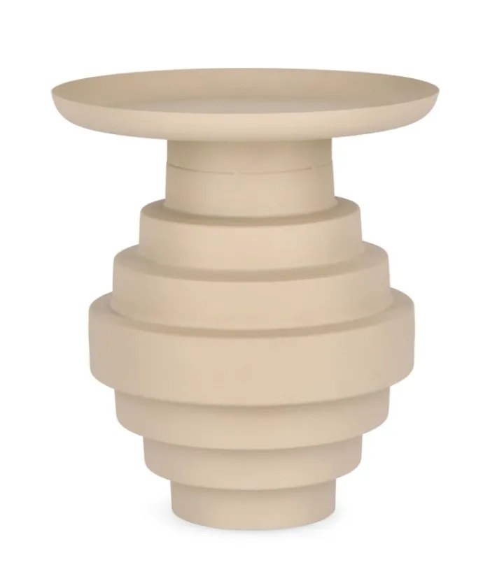 Bizzotto Tavolini>TAVOLINO IN ACCIAIO BEIGE - AMBA