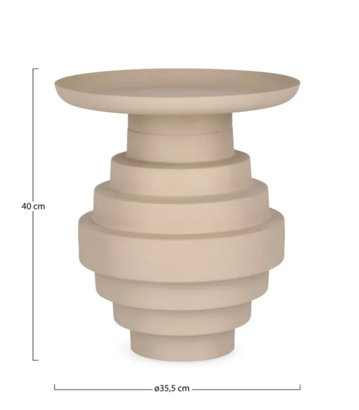 Bizzotto Tavolini>TAVOLINO IN ACCIAIO BEIGE - AMBA