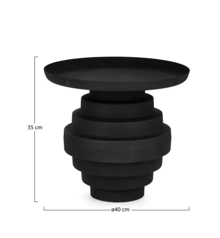 Bizzotto Tavolini>TAVOLINO IN ACCIAIO NERO - AMBA