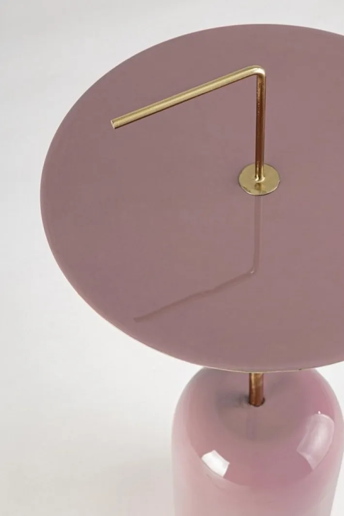 Bizzotto Tavolini>TAVOLINO IN ACCIAIO ROSA D30 - TULASI
