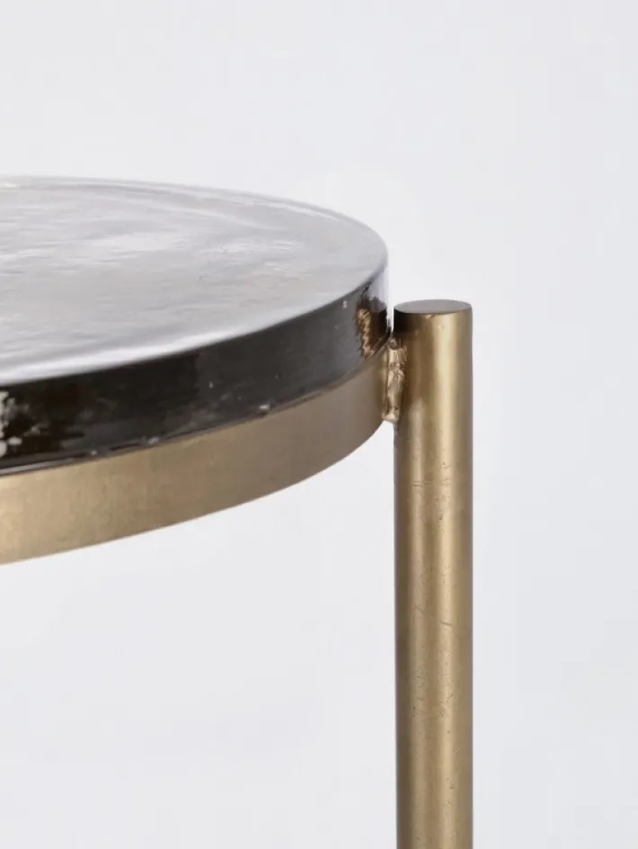 Bizzotto Tavolini>TAVOLINO IN ACCIAO FINITURA OTTONE H50 - ZAYLA