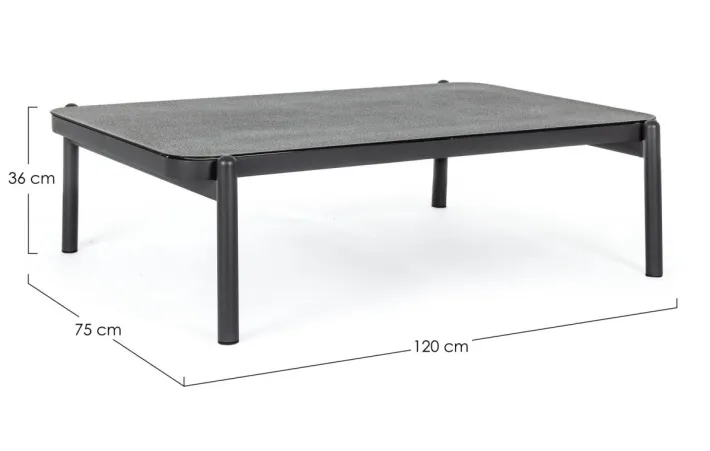 Bizzotto Tavolini>TAVOLINO IN ALLUMINIO ANTRACITE WG21 - FLORENCIA