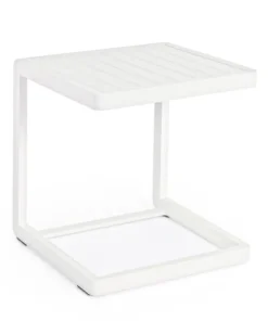 Bizzotto Tavolini>TAVOLINO IN ALLUMINIO BIANCO CX21 - KONNOR