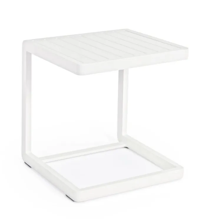 Bizzotto Tavolini>TAVOLINO IN ALLUMINIO BIANCO CX21 - KONNOR