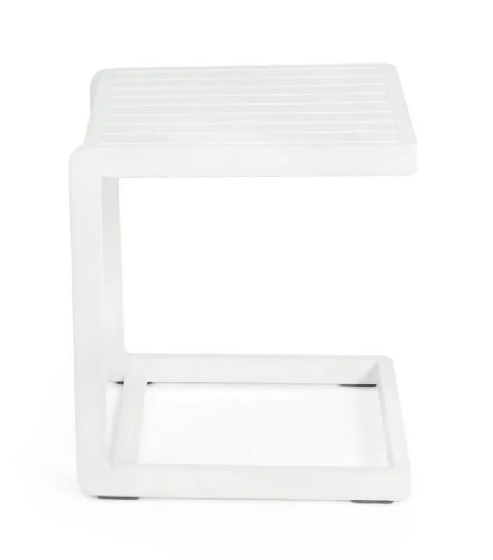 Bizzotto Tavolini>TAVOLINO IN ALLUMINIO BIANCO CX21 - KONNOR