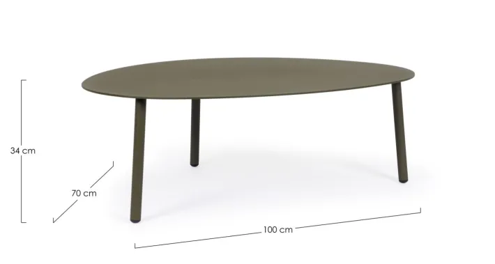 Bizzotto Tavolini>TAVOLINO IN ALLUMINIO OLIV QS24 - SPARKY