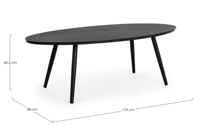 Bizzotto Tavolini>TAVOLINO IN ALLUMINIO 119X58 - SPACE
