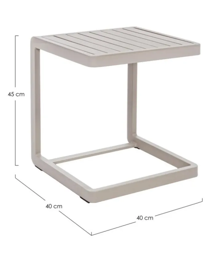 Bizzotto Tavolini>TAVOLINO IN ALLUMINIO 40X40 - KONNOR RASTIN