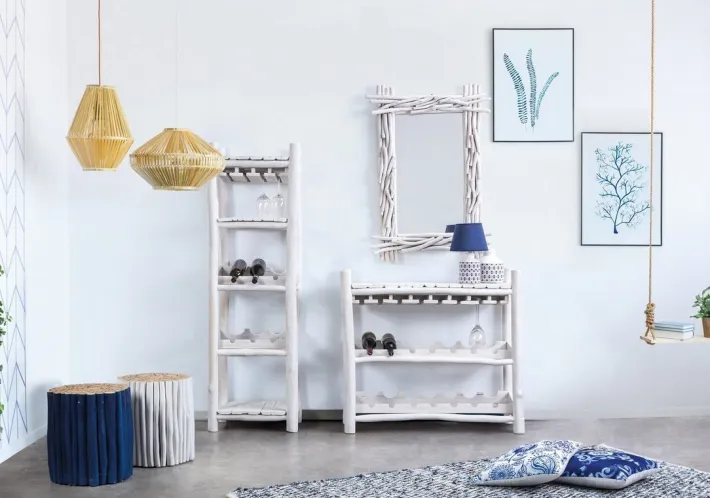 Bizzotto Tavolini>TAVOLINO IN LEGNO BLU- GUADALUPE