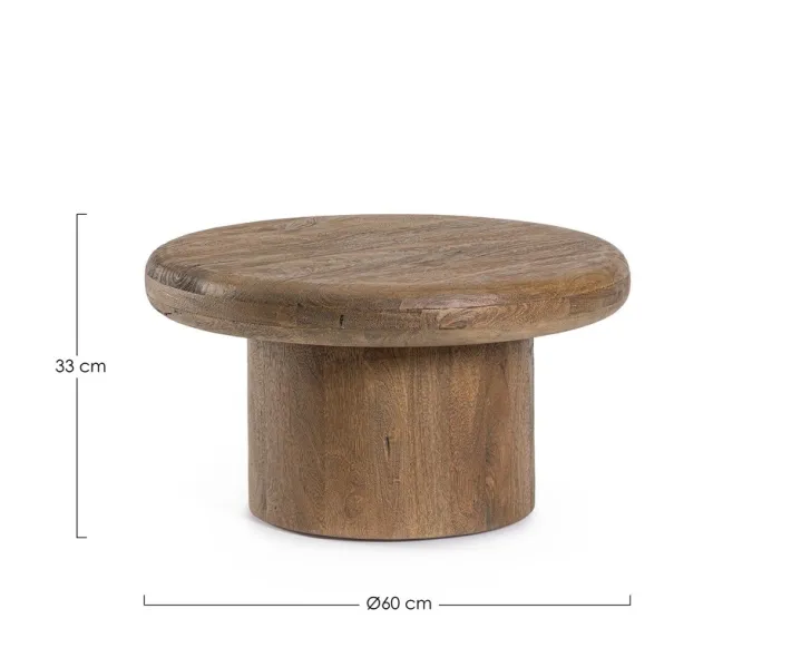 Bizzotto Tavolini>TAVOLINO IN LEGNO BROWN D60 - LOPEZ