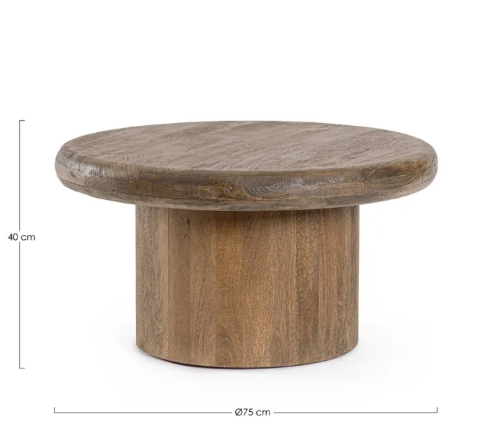 Bizzotto Tavolini>TAVOLINO IN LEGNO BROWN D75 - LOPEZ
