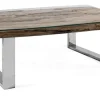 Bizzotto Tavolini>TAVOLINO IN LEGNO CON VETRO 100X100 - STANTON