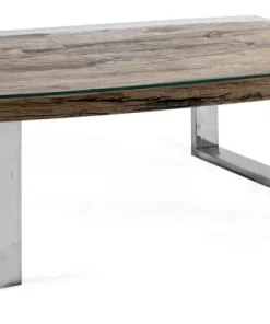 Bizzotto Tavolini>TAVOLINO IN LEGNO CON VETRO 100X100 - STANTON
