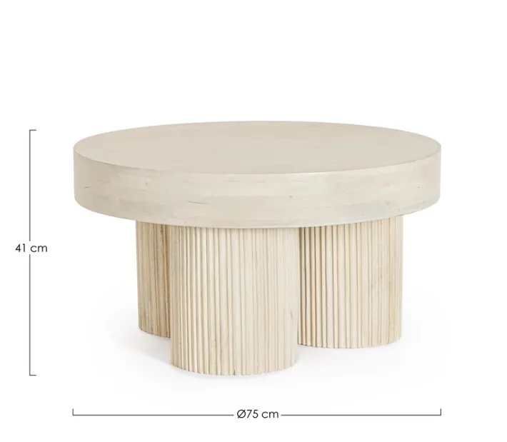 Bizzotto Tavolini>TAVOLINO IN LEGNO NATURALE D75 - DACCA