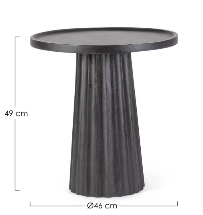 Bizzotto Tavolini>TAVOLINO IN LEGNO NERO D46 - ORISSA