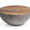 Bizzotto Tavolini>TAVOLINO IN LEGNO RICICLATO GRIGIO D70 - LANCASTER