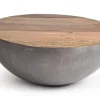 Bizzotto Tavolini>TAVOLINO IN LEGNO RICICLATO GRIGIO D90 - LANCASTER