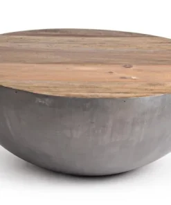 Bizzotto Tavolini>TAVOLINO IN LEGNO RICICLATO GRIGIO D90 - LANCASTER