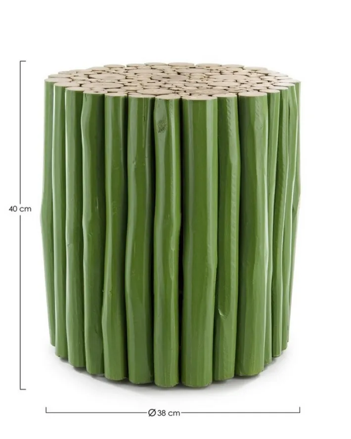 Bizzotto Tavolini>TAVOLINO IN LEGNO VERDE - GUADALUPE