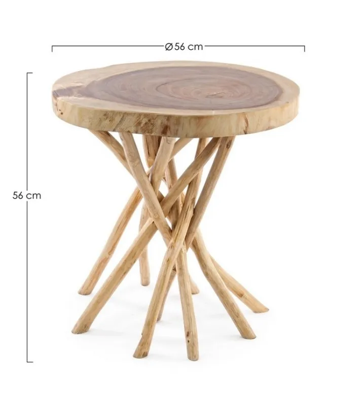 Bizzotto Tavolini>TAVOLINO IN LEGNO 56X56 - SOLIDAD