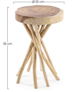 Bizzotto Tavolini>TAVOLINO IN LEGNO 35X35 - SOLIDAD