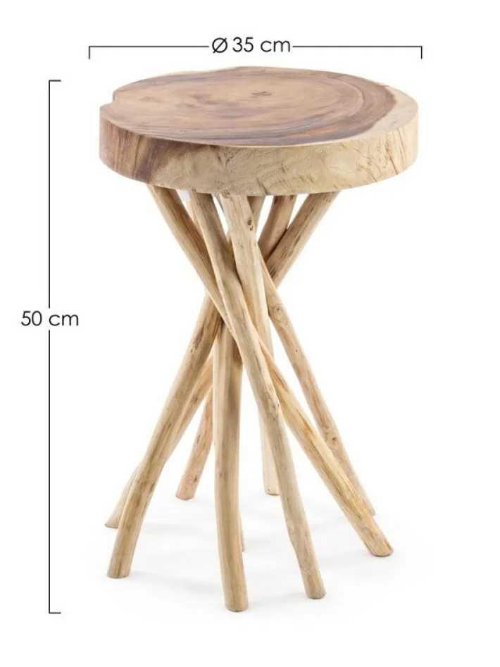Bizzotto Tavolini>TAVOLINO IN LEGNO 35X35 - SOLIDAD
