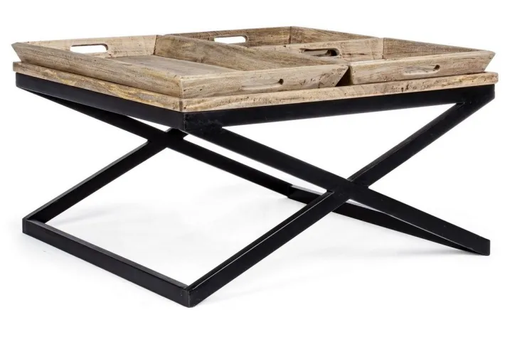 Bizzotto Tavolini>TAVOLINO IN LEGNO 90X90 - TRAY