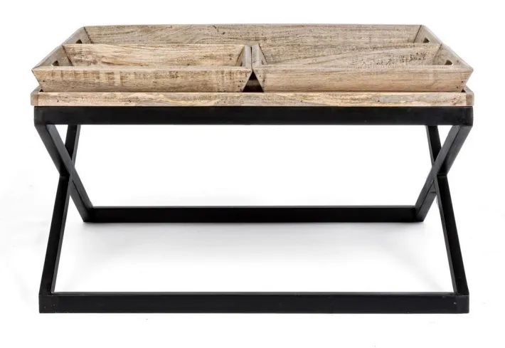 Bizzotto Tavolini>TAVOLINO IN LEGNO 90X90 - TRAY
