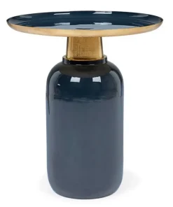 Bizzotto Tavolini>TAVOLINO IN METALLO BLU D40.5 - NALIMA