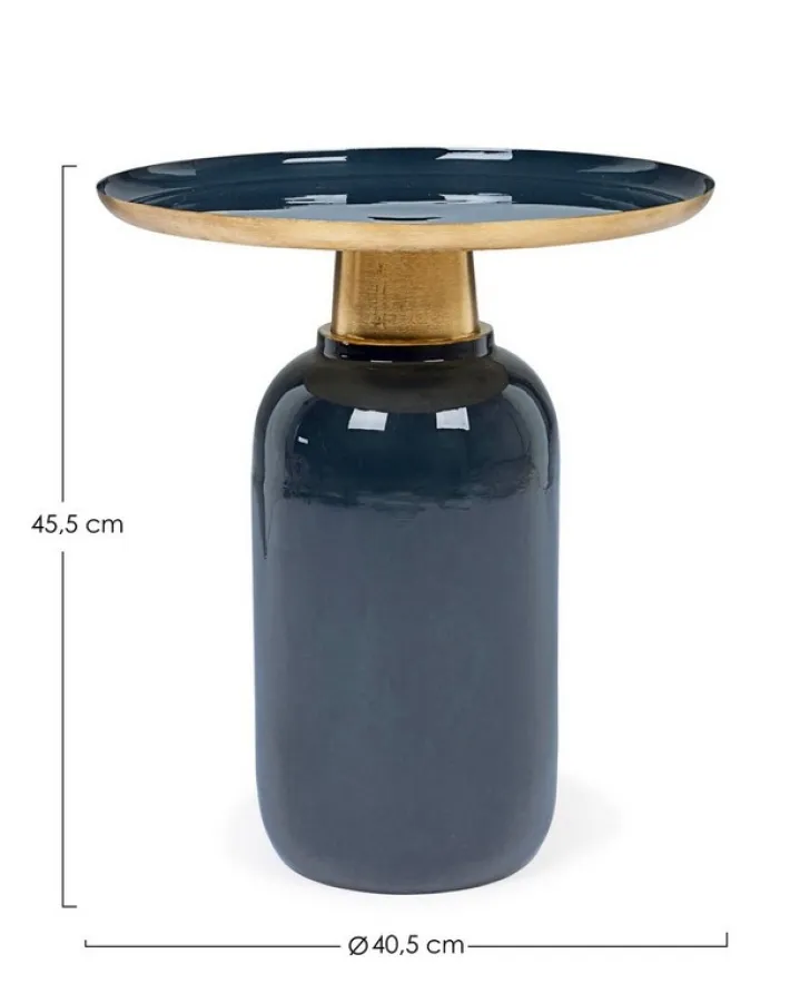 Bizzotto Tavolini>TAVOLINO IN METALLO BLU D40.5 - NALIMA