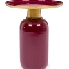 Bizzotto Tavolini>TAVOLINO IN METALLO BURGUNDY D40.5 - NALIMA