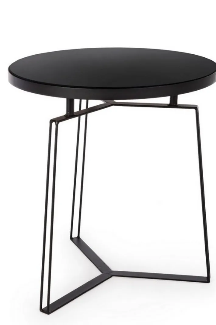 Bizzotto Tavolini>TAVOLINO IN METALLO NERO D50 - ZAIRA