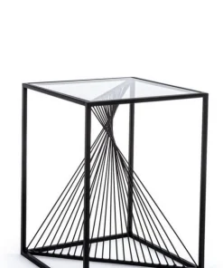 Bizzotto Tavolini>TAVOLINO IN METALLO 40X40 - ESPIRAL