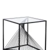 Bizzotto Tavolini>TAVOLINO IN METALLO 48X48 - ESPIRAL
