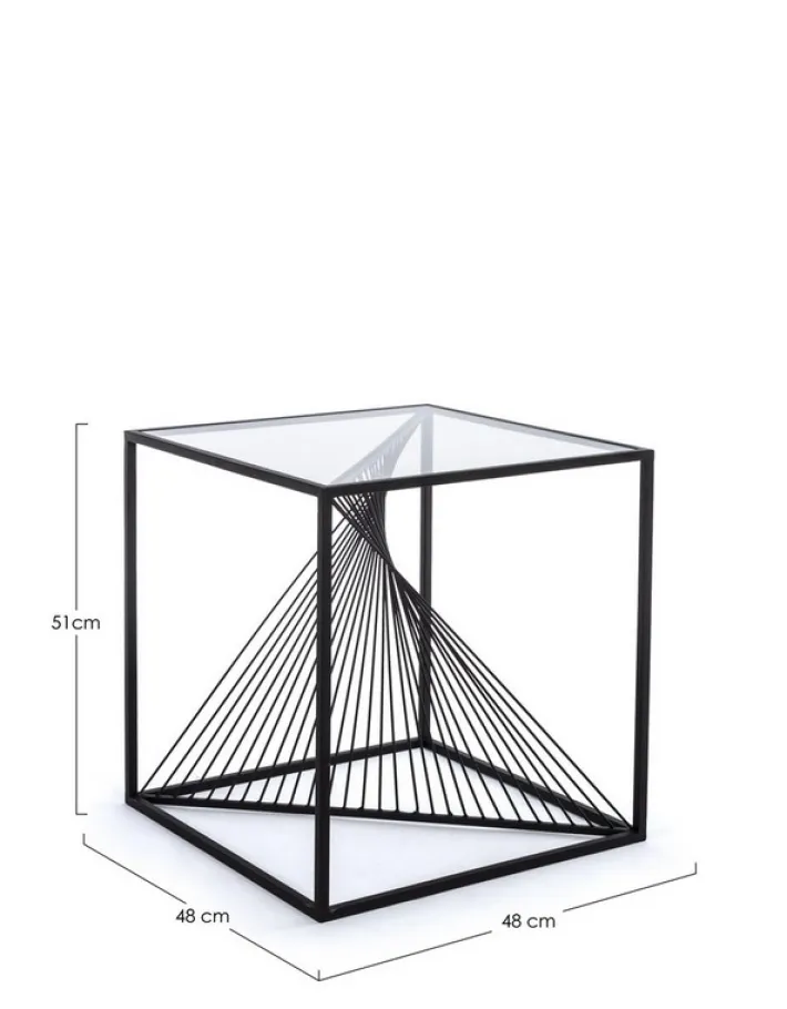 Bizzotto Tavolini>TAVOLINO IN METALLO 48X48 - ESPIRAL
