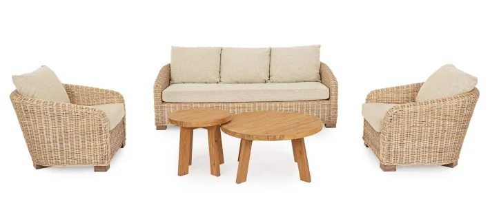 Bizzotto Tavolini>TAVOLINO IN TEAK RICICLATO D80 - BOLIVAR FSC