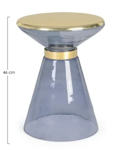 Bizzotto Tavolini>TAVOLINO IN VETRO GRIGIO D36 - MERIEL