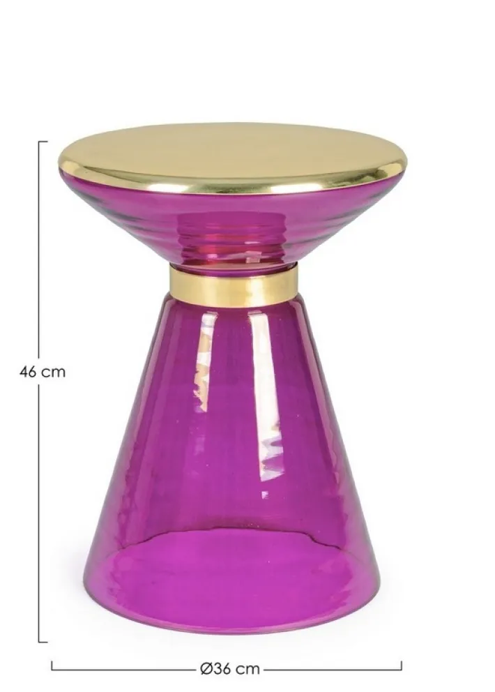 Bizzotto Tavolini>TAVOLINO IN VETRO LILIAC D36 - MERIEL