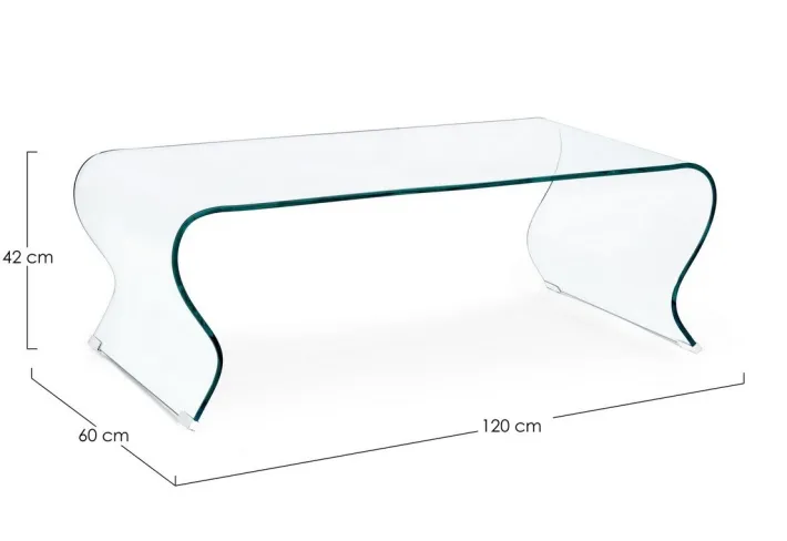Bizzotto Tavolini>TAVOLINO IN VETRO 120X60 - IRIDE